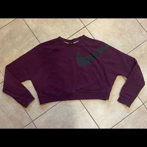 NEW Women’s Med. Nike Crop Sweatshirt Web Long Sleeves